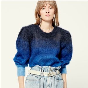 Isabel Marant Etoile Deniza Ombre Mohair Sweater Blue